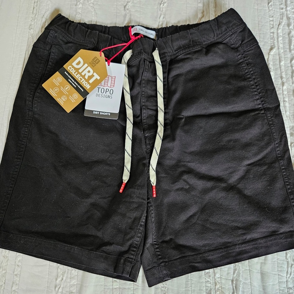 Topo Designs Black Flat Front Shorts